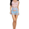 Desire Mini Dress - Os - Pink-blue