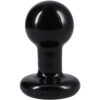 Round Butt Plug Small - Black