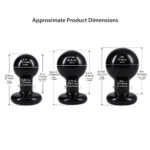 Round Butt Plug 3 Piece Set - Black - Image 2