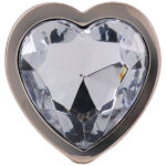 Booty Bling Metal Heart Plug - Medium - Gold - Image 2