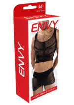 Fishnet Armor 2 Piece Set - Os - Black - Image 3