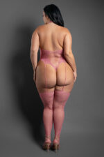 Lasting Impression Teddy Bodystocking - Queen - Rose Pink - Image 2
