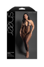 Make Your Move Footless Open Crotch Bodystocking - Queen - Black