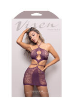 Focus on Me Cut-Out Halter Dress - Os - Purple Wisteria - Image 3