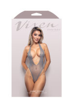 Sweet Venom Plunge Chain Teddy - Os - Gray
