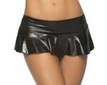 Wet Ruffle Skirt - Small-medium - Wet Black