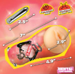 Mochi the Cat Girl Vibrating Pussy Stroker - Beige - Image 3