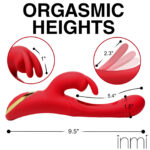 Rabbit Flick Flicking Silicone Rabbit Vibrator - Red - Image 3