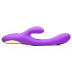 Tri-Flick Flicking Silicone Rabbit Vibrator - Purple - Image 6