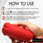 Magic Kiss Kissing Clitoral Stimulator With Thrusting Vibrator - Red - Image 6