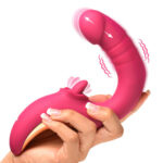 Tease and Please Thrusting and Licking Vibrator - Fuchsia - Image 3