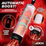 Power Up Rechargeable Automatic Penis Pump - Clear - Image 2