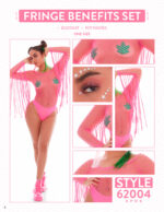 Fringe Benefits 2pc Set - One Size - Pink - Image 2