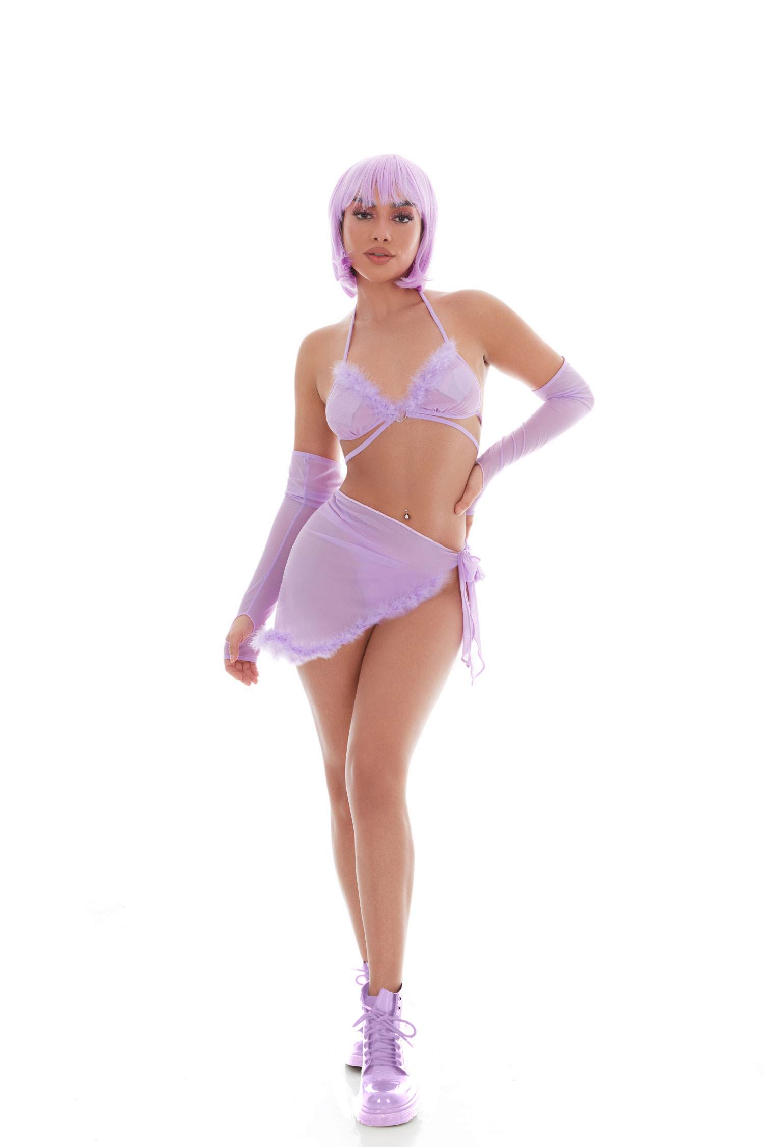 HOKH65007LML.jpg Feeling Fuzzy 5pc Set - Medium-large Lilac - Image 1