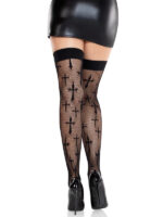 Worship Me Thigh Highs O-s - Black - Image 2