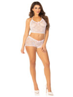 First Love Cami and Boy Short Set O-s - White