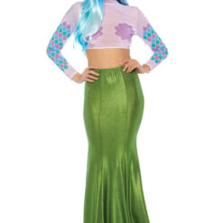 Shimmer Spandex Mermaid Costume Maxi Skirt - Small-Medium - Green