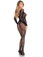 Lace Lingerie Jumpsuit - Os - Black - Image 2
