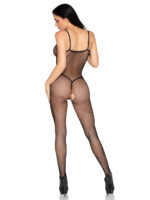 Crotchless Fishnet Lingerie Jumpsuit - Os - Black - Image 2