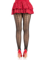 Sweetheart Striped Tights - Os - Black-red - Image 2
