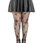 Star Net Tights - 1x 2x - Black