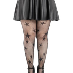 Star Net Tights - 1x 2x - Black