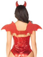 2 Pc Devil Kit, Includes Wings and Headband - Red - Image 2