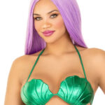 Mermaid Shell Bra Top - Small - Green