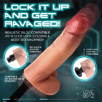 8 Cock Lock Dildo With Balls - Light - Image 4