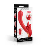 Lusty Licker Licking Silicone Vibrator - Red - Image 2
