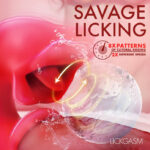 Lusty Licker Kissing and Licking Tongue Vibrator - Red - Image 3