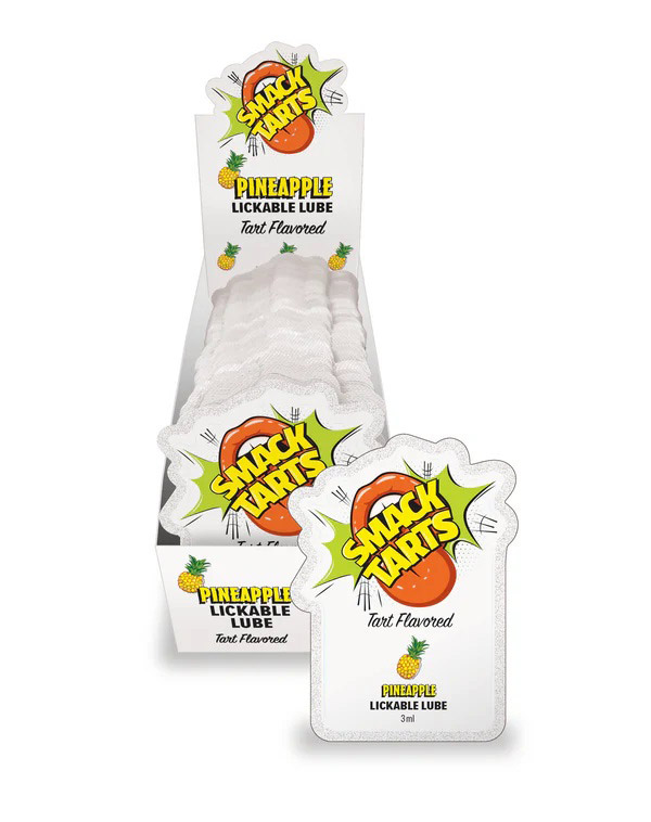 HOLG-BT453PD.jpg Smack Tarts Lube 3ml Pouch Display 36pc - Sour Pineapple - Image 1
