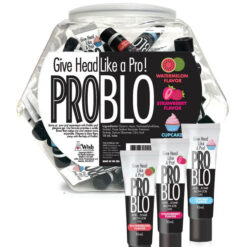 Pro Blo Oral Pleasure Gel Pop Display 66ct - 10ml Tubes: 3 Flavors