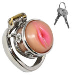 Pussy Boy Metal Chastity Cage - Silver