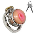 Pussy Boy Metal Chastity Cage - Silver - Image 2
