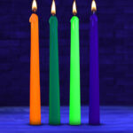 Glow Wax Uv Blacklight Reactive Drip Candles Set of 4 - Image 4
