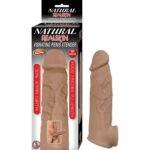 Natural Realskin Vibrating Penis Xtender - Brown - Image 2