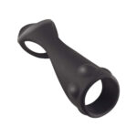 Enhancer Textured Cock Strap and Ball Stretcher - Black - Image 2
