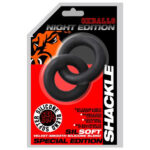 Shackle Double Linkd Cock-ball Rings - Black - Image 2