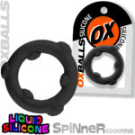 Spinner Single Silicone Ring - Black Silicone - Image 3