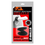 Z-Balls Zig-Zag Cockring Ballstretcher - Black - Image 2