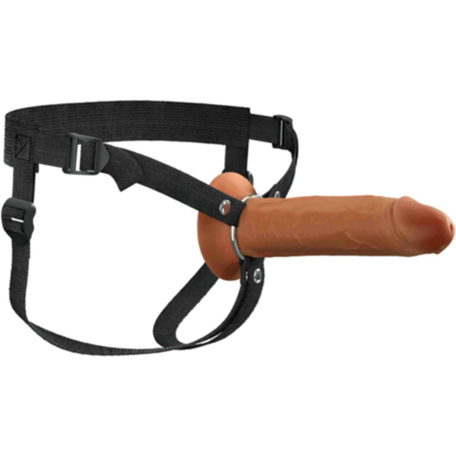 HOPD4160-29.jpg Fantasy X-Tensions Elite 8 Silicone Hollow Strap Dual Density - Brown - Image 1