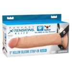 Fantasy X-Tensions Elite 9 Silicone Hollow Strap on - Light