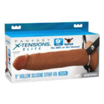 Fantasy X-Tensions Elite 9 Silicone Hollow Strap on - Brown