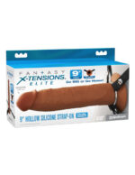 Fantasy X-Tensions Elite 9 Silicone Hollow Strap on - Brown