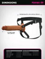 Fantasy X-Tensions Elite 9 Silicone Hollow Strap on - Brown - Image 2