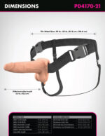 Fantasy X-Tensions Elite 6 Vibrating Hollow Silicone Strap-on - Light - Image 5
