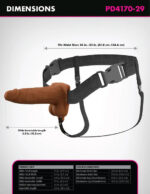 Fantasy X-Tensions Elite 6 Vibrating Hollow Silicone Strap-on - Brown - Image 4