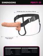 Fantasy X-Tensions Elite 7 Vibrating Hollow Silicone Strap-on - Light - Image 5
