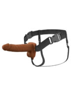 Fantasy X-Tensions Elite 7 Vibrating Hollow Silicone Strap-on - Brown - Image 3